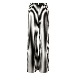 maison Essentiele Black White Striped Silk Lounge Pants Small